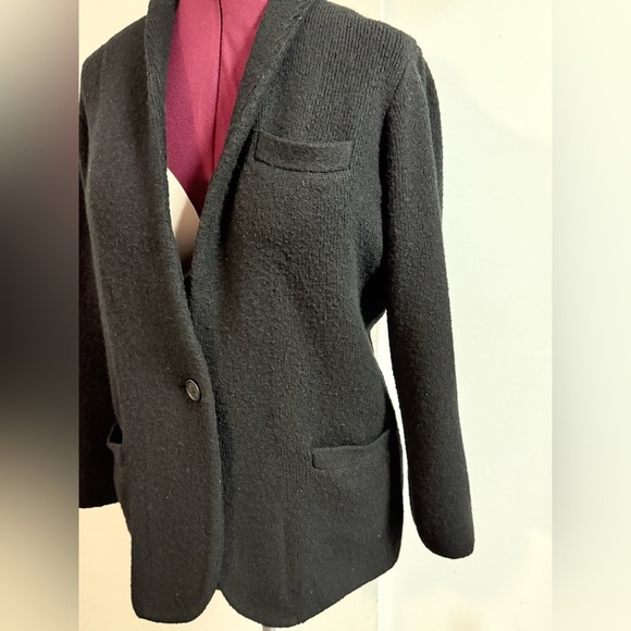 J. Crew Black Textured Sweater Blazer - Picture 2 of 5